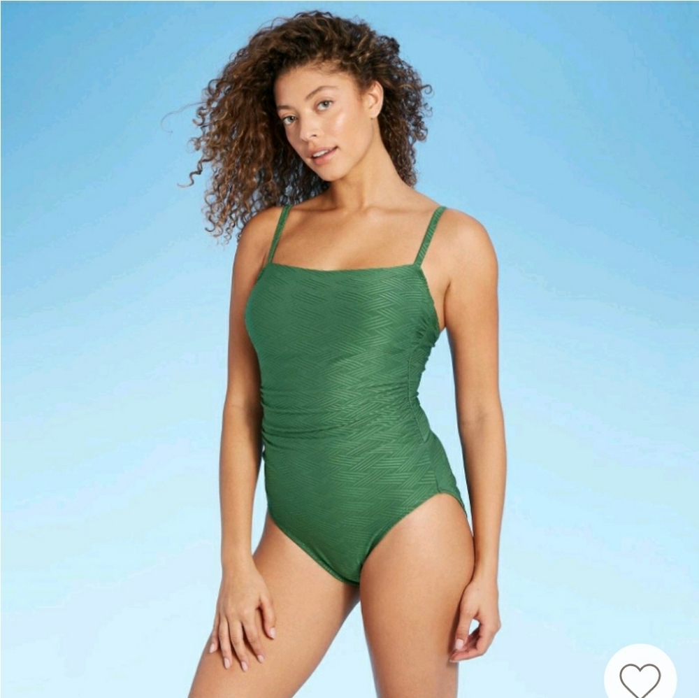 Kona sol dark green basket weave swinsuit size S